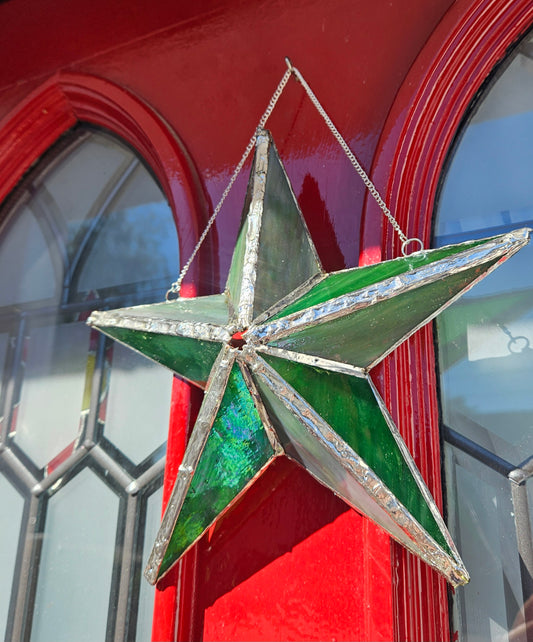 Green iridescent 24" 3D Star